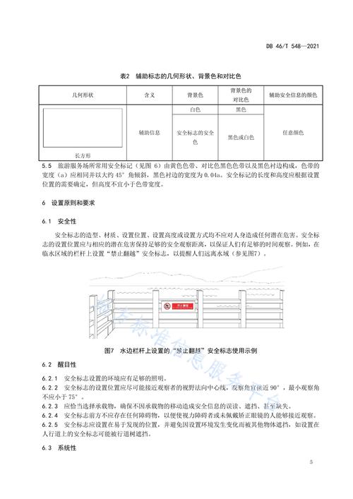 p>《旅游服務(wù)場所安全標志設(shè)置規(guī)范》(db46/t 548-2021)是2021年11月